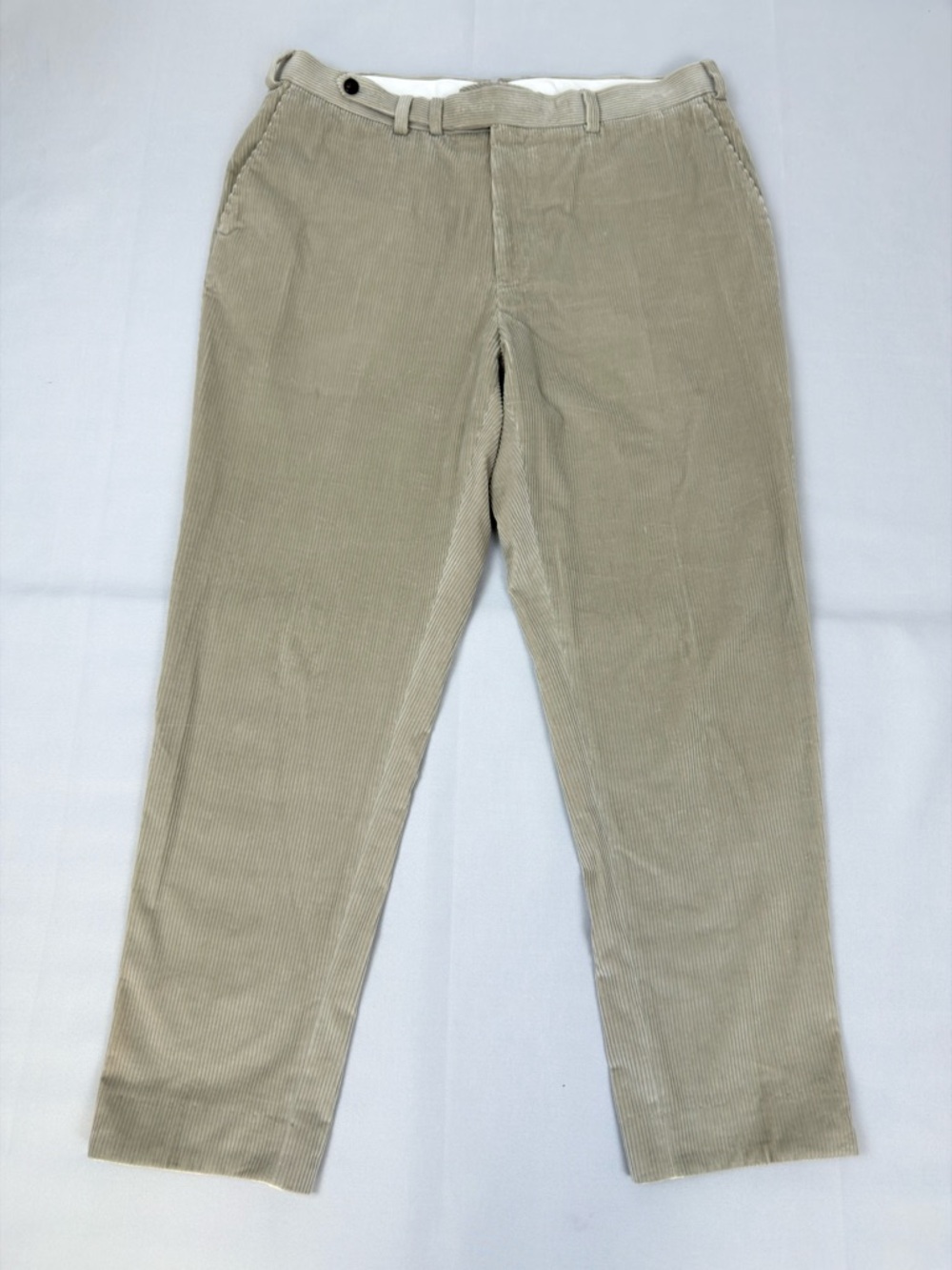 Suitsupply Corduroy Trousers Men’s 38 Beige Blake Flat Front Pants
